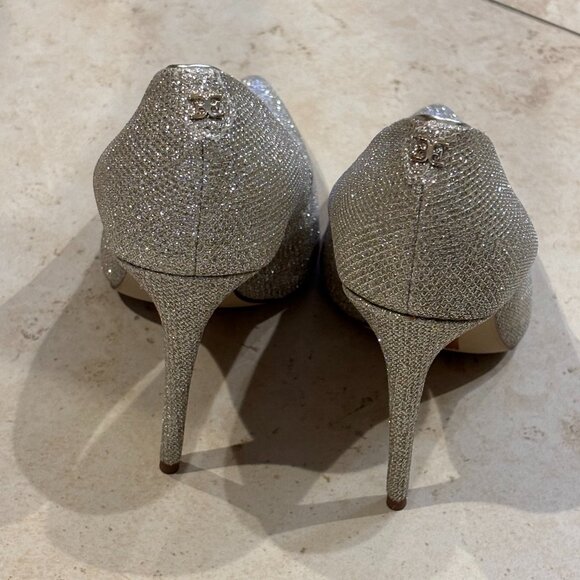 Sam Edelman Hazel pointed toe pump gold mesh Heel - Picture 4 of 14